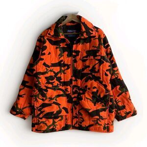 Vtg Chiller Killer by SafTbak Men’s XL Orange Camouflage Hunting Full Zip Jacket